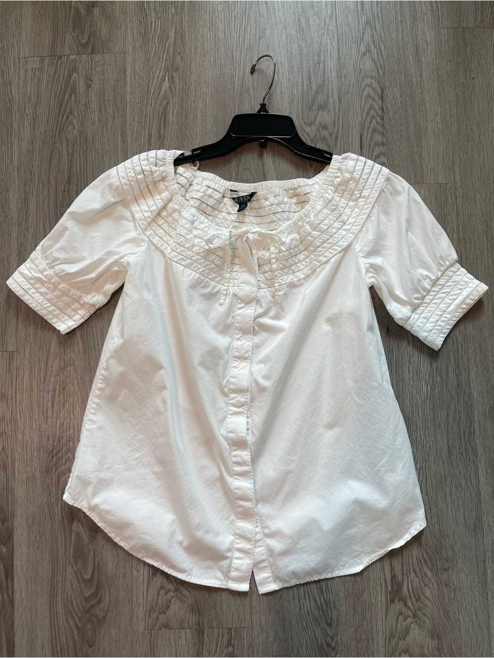 Lauren Ralph Lauren white cottage core top